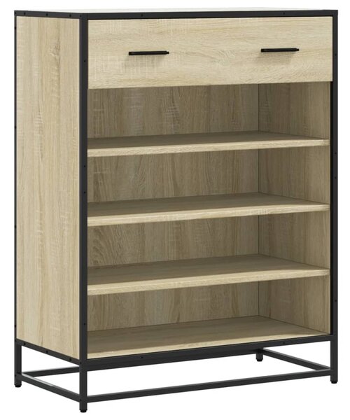 Botník dub sonoma 75 x 38 x 97,5 cm kompozitní dřevo a kov 3300876