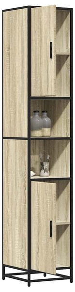 Koupelnová skříňka dub sonoma 35x37,5x188,5 cm kompozit a kov 3300881