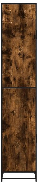 Koupelnová skříňka kouřový dub 35x37,5x188,5 cm kompozit a kov 3300882