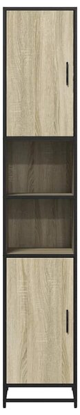 Koupelnová skříňka dub sonoma 35x37,5x188,5 cm kompozit a kov 3300881