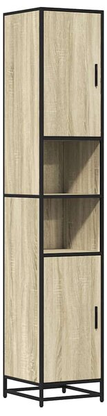 Koupelnová skříňka dub sonoma 35x37,5x188,5 cm kompozit a kov 3300881