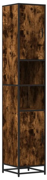 Koupelnová skříňka kouřový dub 35x37,5x188,5 cm kompozit a kov 3300882