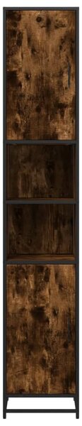 Koupelnová skříňka kouřový dub 35x37,5x188,5 cm kompozit a kov 3300882