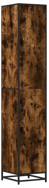 Koupelnová skříňka kouřový dub 35x37,5x188,5 cm kompozit a kov 3300882