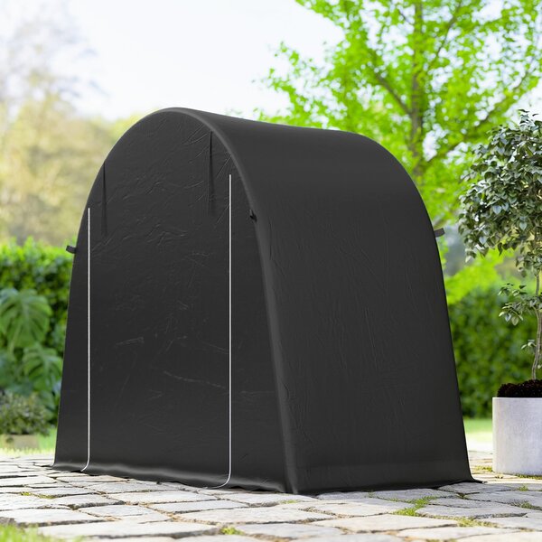 Outsunny voděodolný garážový stan 245 × 120 × 200 cm – přístřešek na kola, nepromokavý skladovací stan, pozinkovaný rám | Aosom