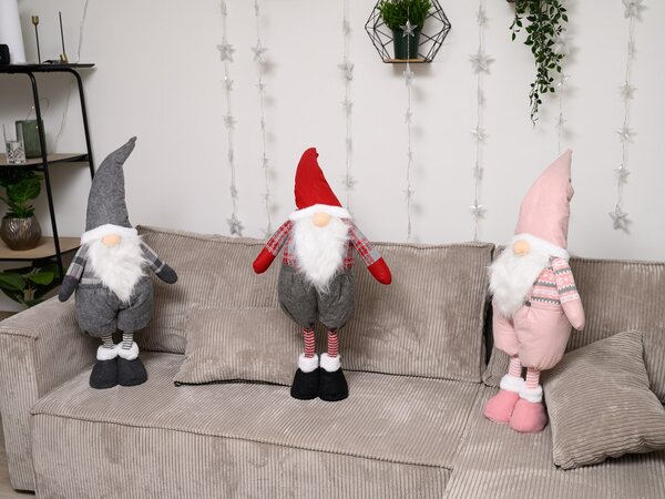 Dekorativní trpaslík GNOME 90 cm, šedý