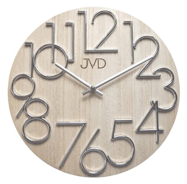 Designové nástěnné hodiny JVD HT99.2 krémové