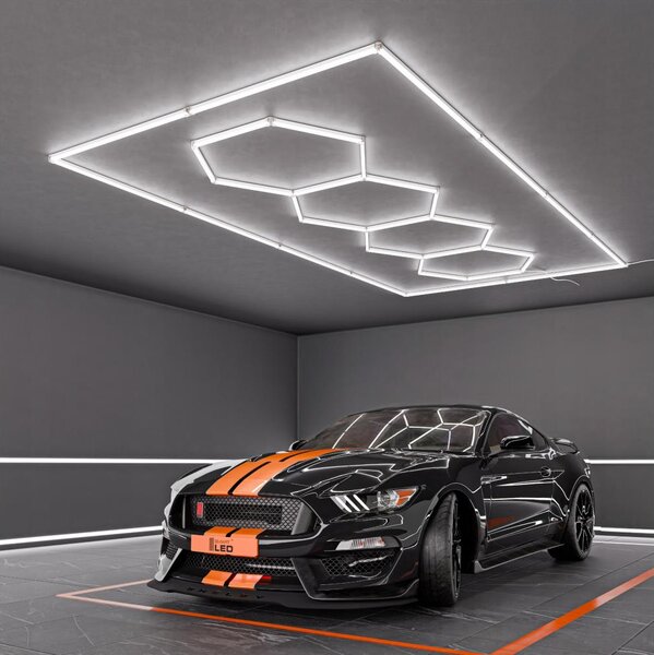 LED Stropní svítidlo LED/426W/85-265V 6500K 484x243 cm CRI 90 IP44 bílá