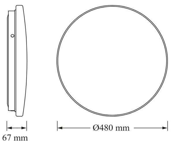 Osram - LED Stropní svítidlo CEILING ROUND LED/36W/230V 6500K pr. 48 cm bílá