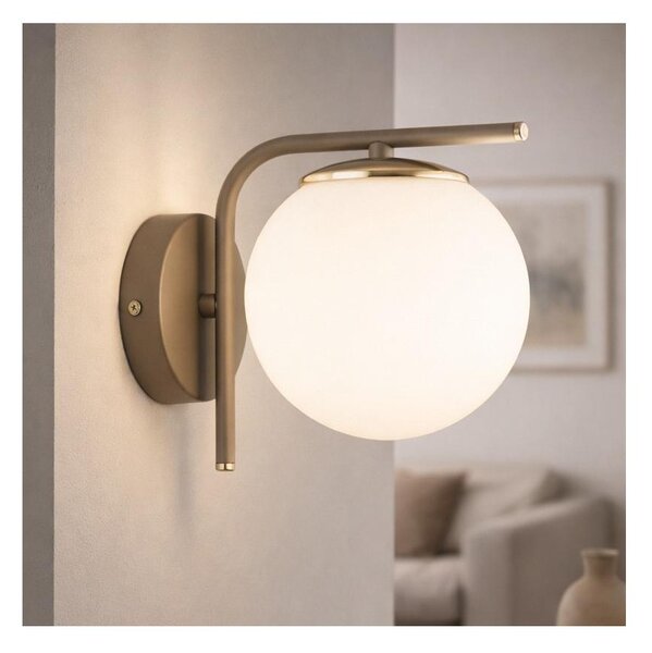 Brilagi - Nástěnná lampa 1xE27/60W/230V béžová/zlatá