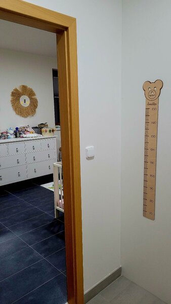 Dětský dřevěný metr medvídek se jménem