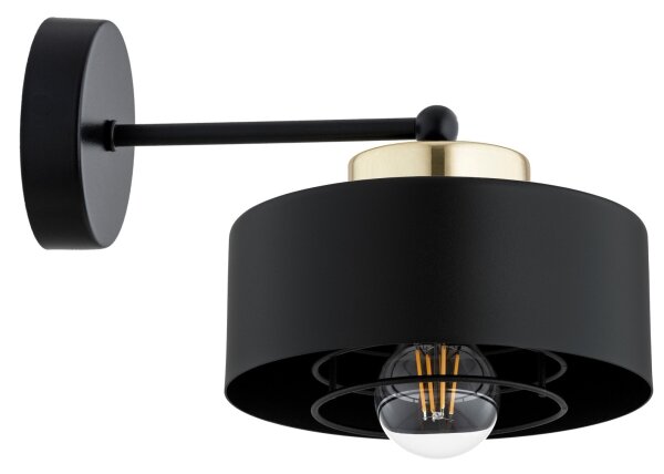 Brilagi - Nástěnná lampa SPRING 1xE27/60W/230V černá/zlatá