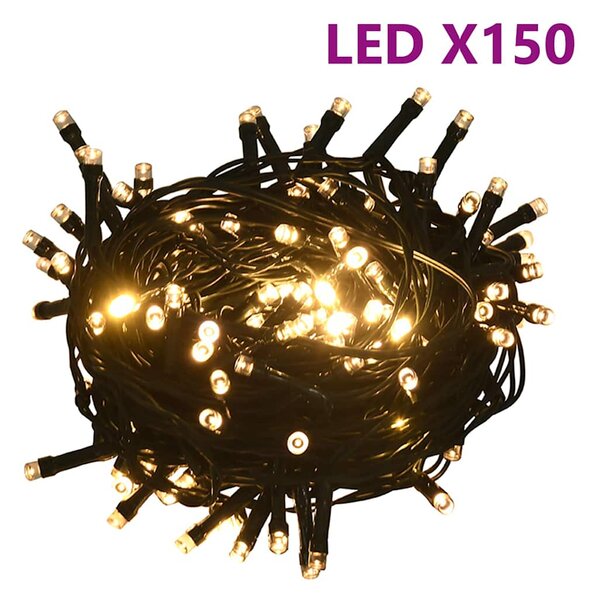60dílná sada vánočních koulí se špicí a 150 LED růžová zlatá 330097