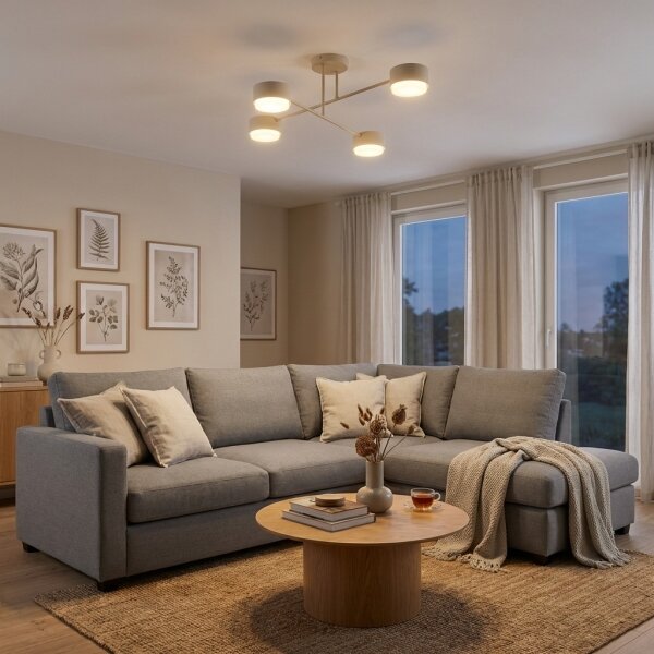Brilagi - LED Přisazený lustr MONO 4xGX53/12W/230V béžová