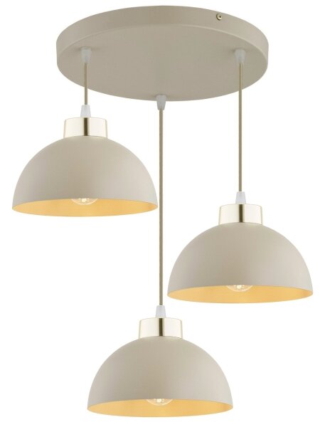 Brilagi - Lustr na lanku MOON 3xE27/60W/230V béžová/zlatá