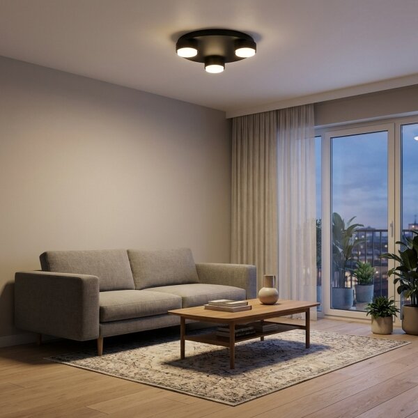 Brilagi - LED Stropní svítidlo MONO 3xGX53/12W/230V pr. 30 cm černá