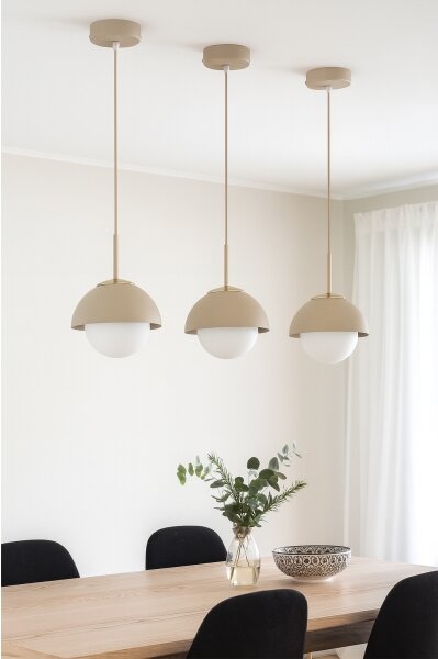 Brilagi - Lustr na lanku COSMO 1xE27/60W/230V pr. 18 cm béžová/zlatá