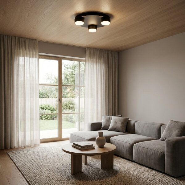 Brilagi - LED Stropní svítidlo MONO 3xGX53/12W/230V pr. 30 cm černá
