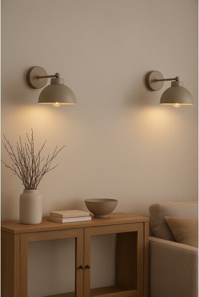 Brilagi - Nástěnná lampa MOON 1xE27/60W/230V béžová/zlatá
