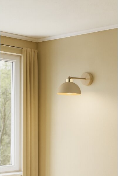 Brilagi - Nástěnná lampa MOON 1xE27/60W/230V béžová/zlatá
