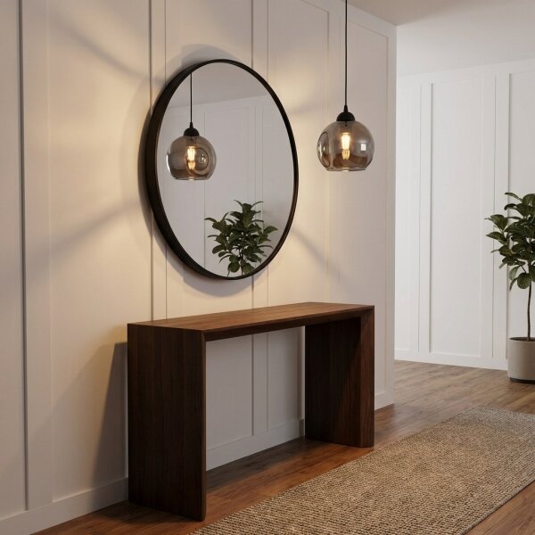 Brilagi - Lustr na lanku DIOR 1xE27/60W/230V černá/kouřová šedá