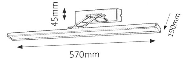 Rabalux svítidlo nad obraz Picture slim LED 12W 3908