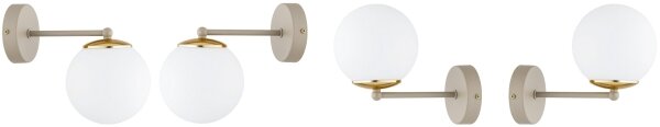 Brilagi - Nástěnná lampa MILO ECRU 1xE27/60W/230V béžová/zlatá
