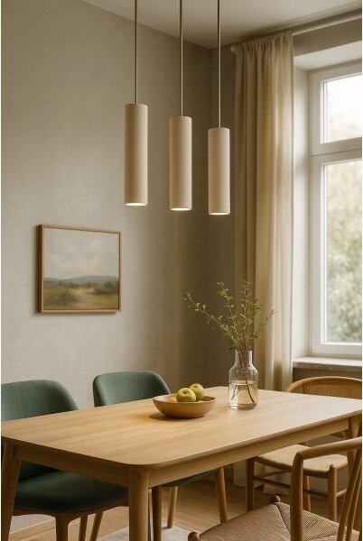 Brilagi - Lustr na lanku TUBE 1xGU10/15W/230V béžová/zlatá