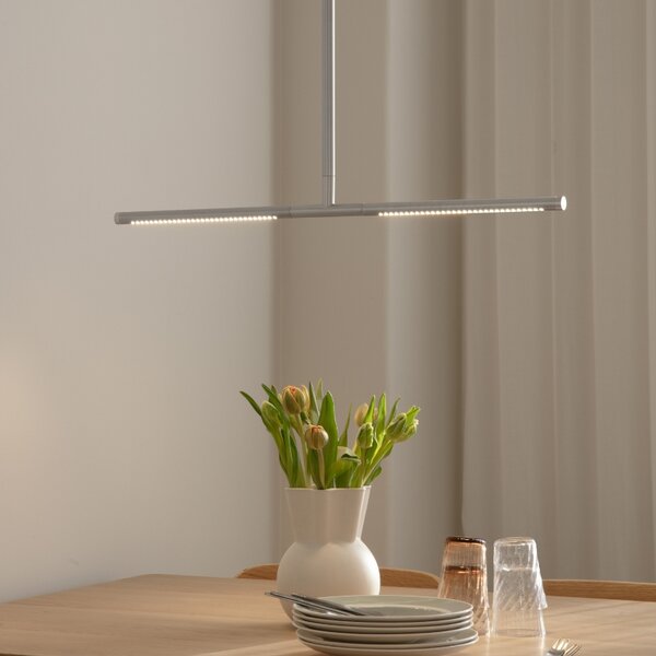 Umage Stříbrné kovové závěsné LED světlo Omni 74 cm