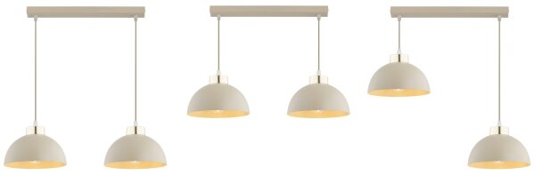 Brilagi - Lustr na lanku MOON 2xE27/60W/230V béžová/zlatá