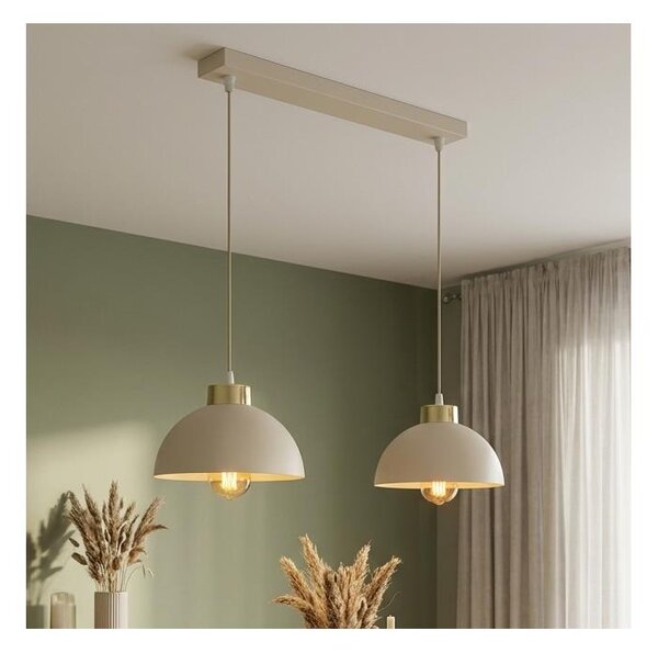 Brilagi - Lustr na lanku MOON 2xE27/60W/230V béžová/zlatá