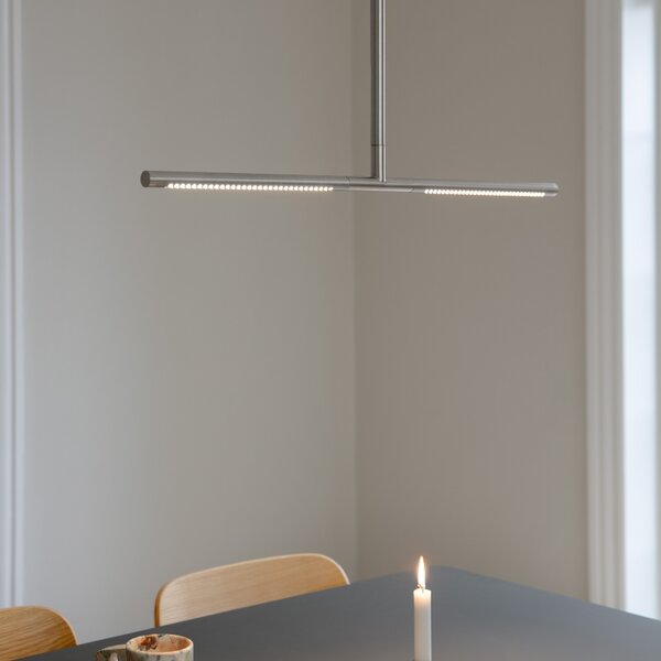 Umage Stříbrné kovové závěsné LED světlo Omni 74 cm