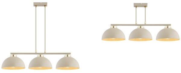Brilagi - Lustr na lanku MOON 3xE27/60W/230V béžová/zlatá
