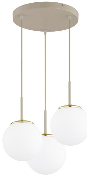 Brilagi - Lustr na lanku MILO ECRU 3xE27/60W/230V béžová/zlatá