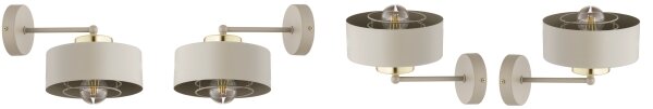 Brilagi - Nástěnná lampa SPRING 1xE27/60W/230V béžová/zlatá