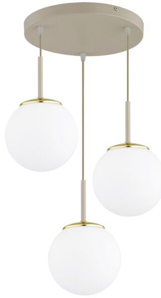 Brilagi - Lustr na lanku MILO ECRU 3xE27/60W/230V béžová/zlatá