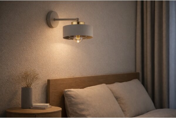 Brilagi - Nástěnná lampa SPRING 1xE27/60W/230V béžová/zlatá