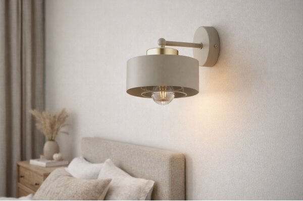 Brilagi - Nástěnná lampa SPRING 1xE27/60W/230V béžová/zlatá