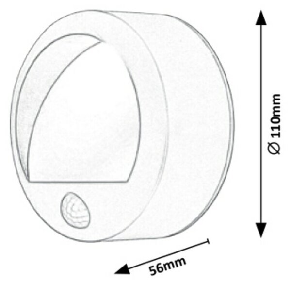 Rabalux venkovní nástěnné svítidlo Amarillo LED 1,5W bílá IP44 7980