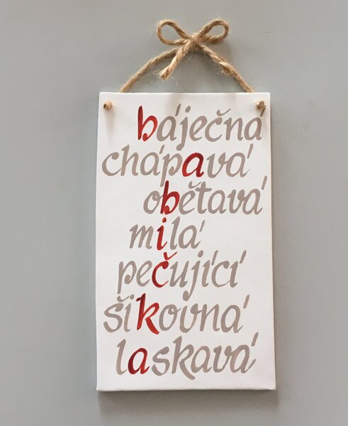 Cedulka Babička Keramika Andreas
