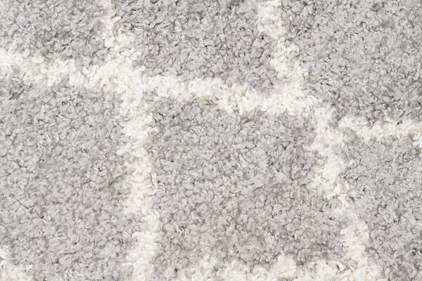 Makro Abra Koberec Běhoun Shaggy DELHI 2655A šedý Rozměr: 80x300 cm