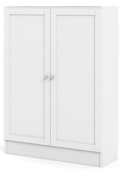 Skříň Bask 79 x 28,3 x 107,2 cm, dveře dřevo, bílá