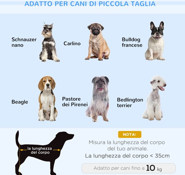 PawHut Vnitřní Psí Postel, Pohovka pro Malé Kočky nebo Psy do 10 kg, Námořnická modrá | Aosom