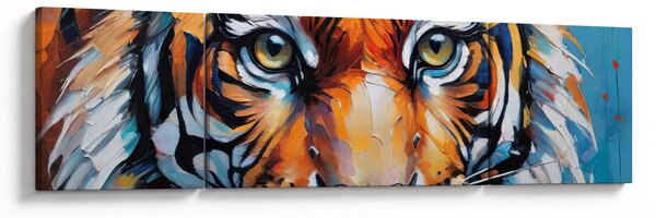 Obraz - Pohled tygra, malba (170x50 cm)