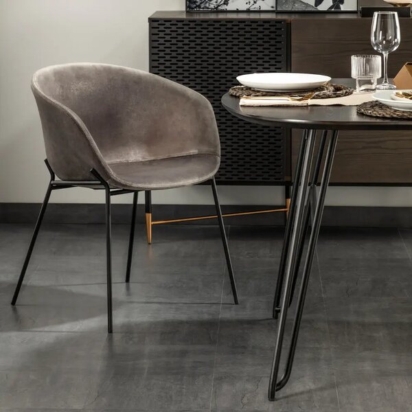 Kave Home Černý jasanový rozkládací stůl Milian 140-220x90 cm