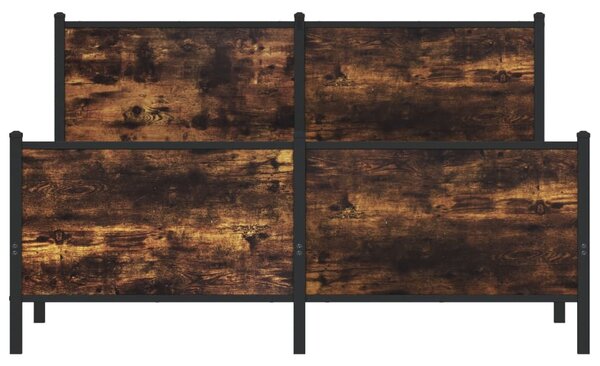 Kovový rám postele bez matrace kouřový dub 140 x 190 cm 3301351
