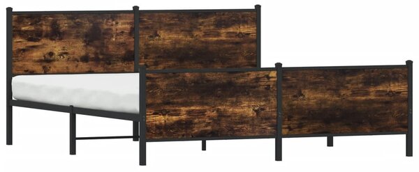 Kovový rám postele bez matrace kouřový dub 180 x 200 cm 3301355