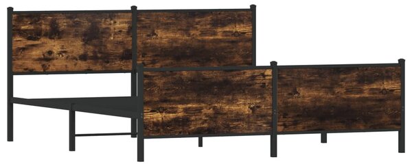 Kovový rám postele bez matrace kouřový dub 180 x 200 cm 3301355