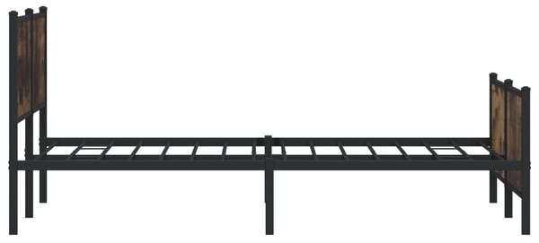 Kovový rám postele bez matrace kouřový dub 180 x 200 cm 3301355