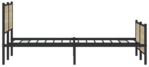 Kovový rám postele bez matrace dub sonoma 180 x 200 cm 3301364